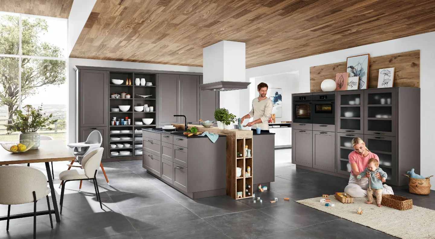 Luxury kitchen in natural tones